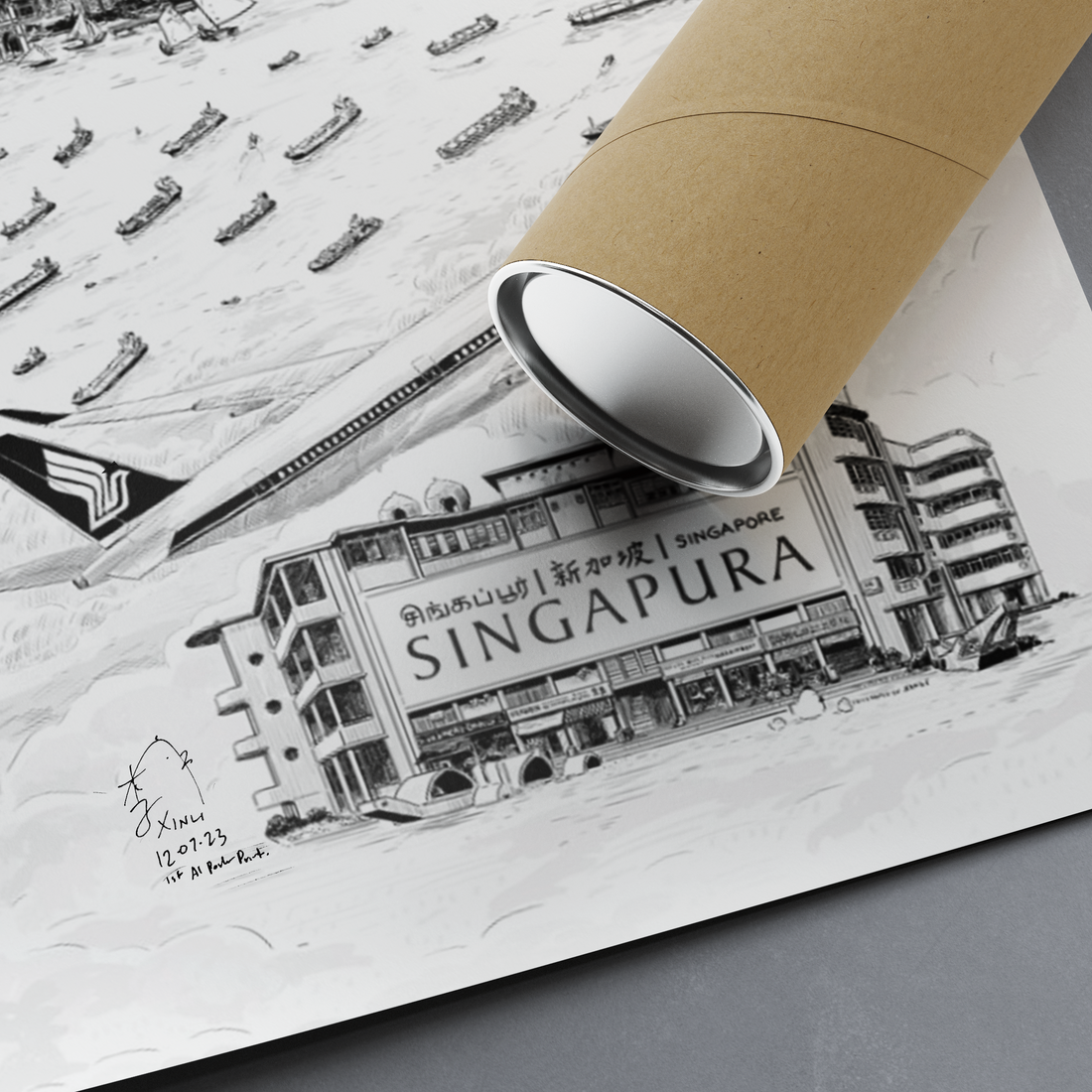 Peta Singapura III Print