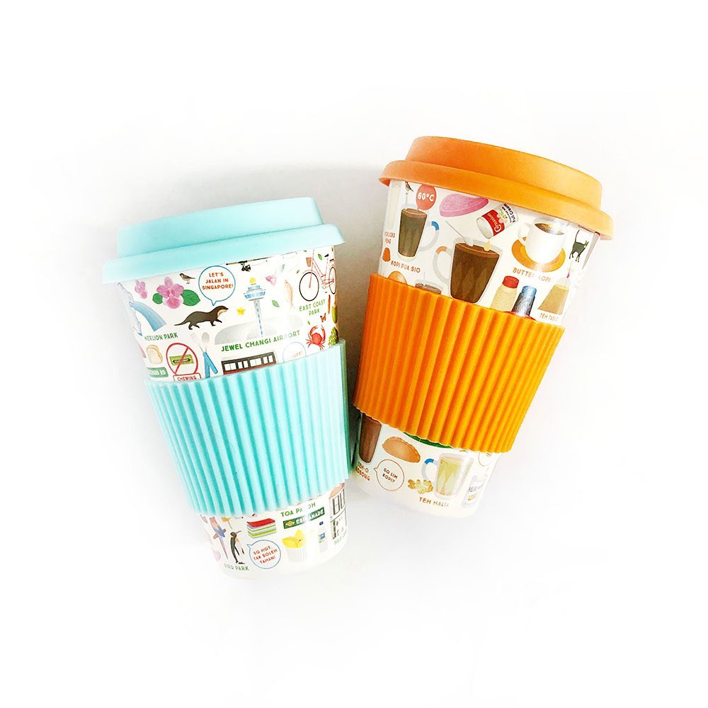 Kopi and Teh Bamboo Fibre Tumbler