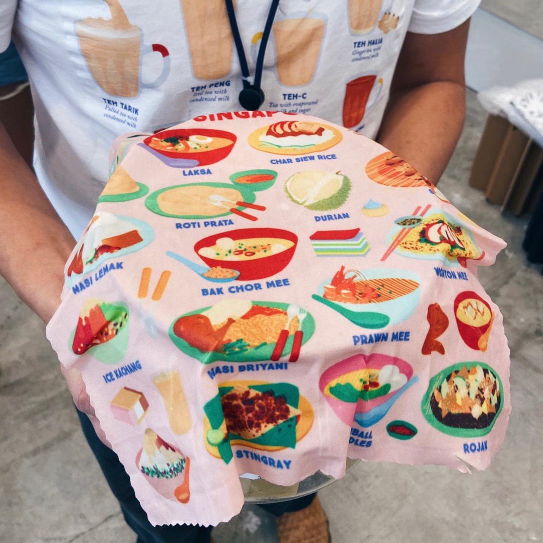 Pink Shophouse Beeswax Food Wrap